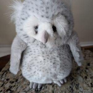 Russ Plush Owl in Gray and White